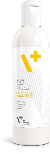 Шампунь антибактеріальний - протигрибковий для собак та кішок Vet Expert Specialist Shampoo 250 мл