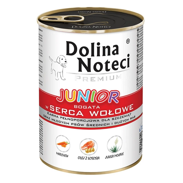 Корм конс. Dolina Noteci Premium для цуценят з яловичим серцем, 400 гр