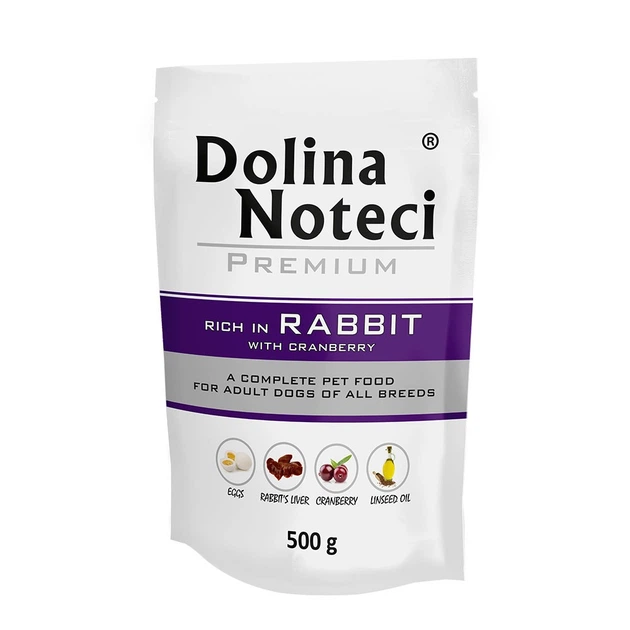 Dolina Premium собак з кроликом та журавлиною, пауч 500 гр