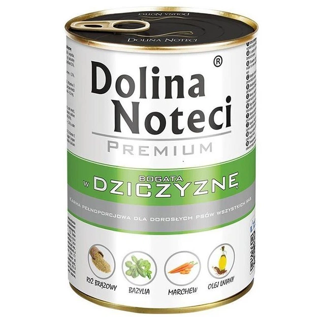Корм конс. Dolina Noteci Premium для собак з дичиною, 400 гр