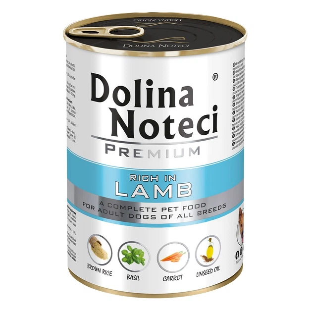 Корм конс. Dolina Noteci Premium для собак з ягням. 400 гр