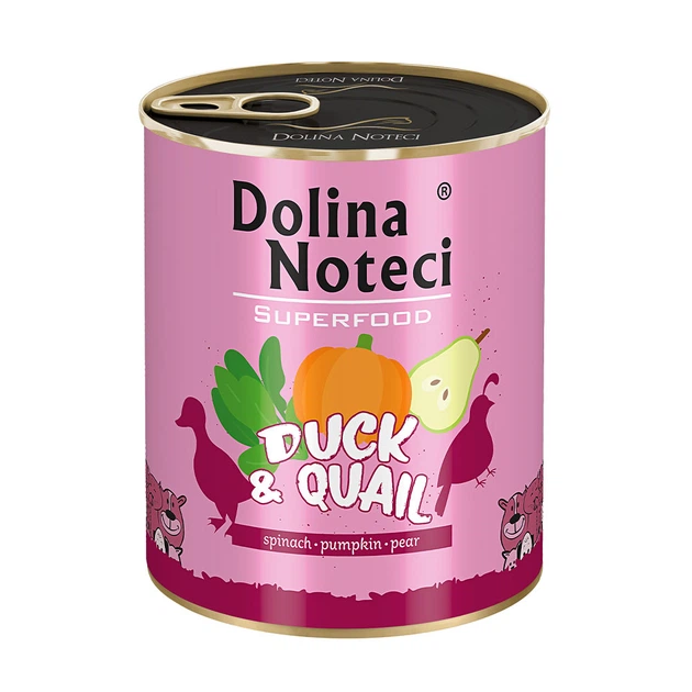 Консерва Dolina Noteci Superfood для собак з качки та перепілки,800 гр