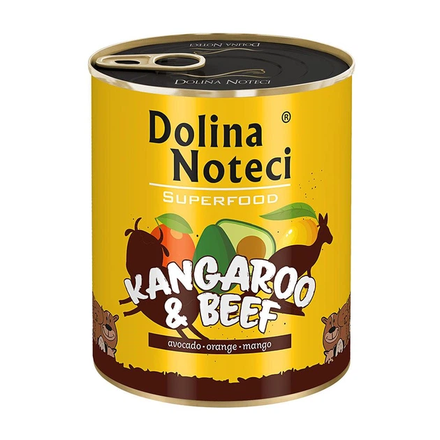 Консерва Dolina Noteci Superfood для собак з м'ясом кенгуру та яловичини,800 гр