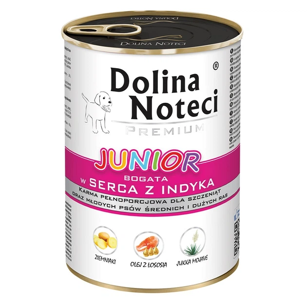 Корм конс. Dolina Noteci Premium для цуценят з серцем індички, 400 гр