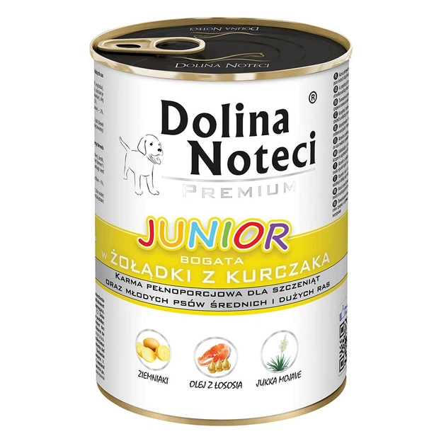 Dolina Noteci Premium для цуценят з курячими шлунками, 400 гр
