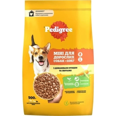 PEDIGREE корм для мал/соб птиця/овочі 500г