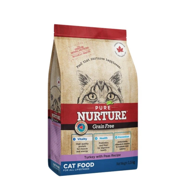 Pure Nurture Turkey with Peas All Lifestages Cats для котів на всіх стадіях життя, рецепт з індичкою та горохом, 1.5кг