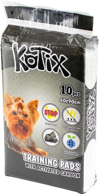 Пелюшки для собак Kotix Premium, з активованим вугіллям 60*90 см 10 шт/уп