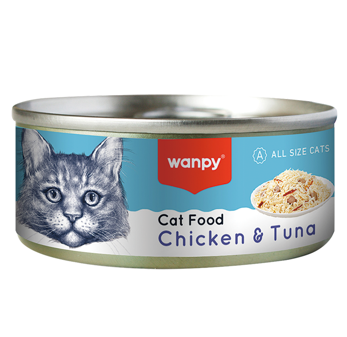 Wanpy ТУНЕЦЬ КУРКА (Tuna&Chicken) вологий корм для котів. 40г