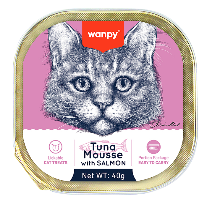 Wanpy ТУНЕЦЬ ЛОСОСЬ (Tuna&Salmon) вологий корм для котів, 40г