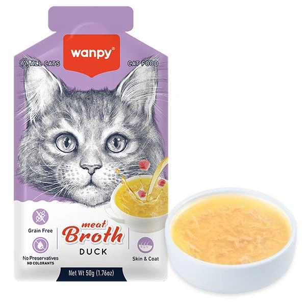 Wanpy СУП З КАЧКОЮ (Meat Broths Broths Duck) вологий корм для котів, 50г