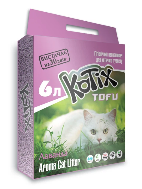 Наполнитель KOTIX TOFU лаванда 6л