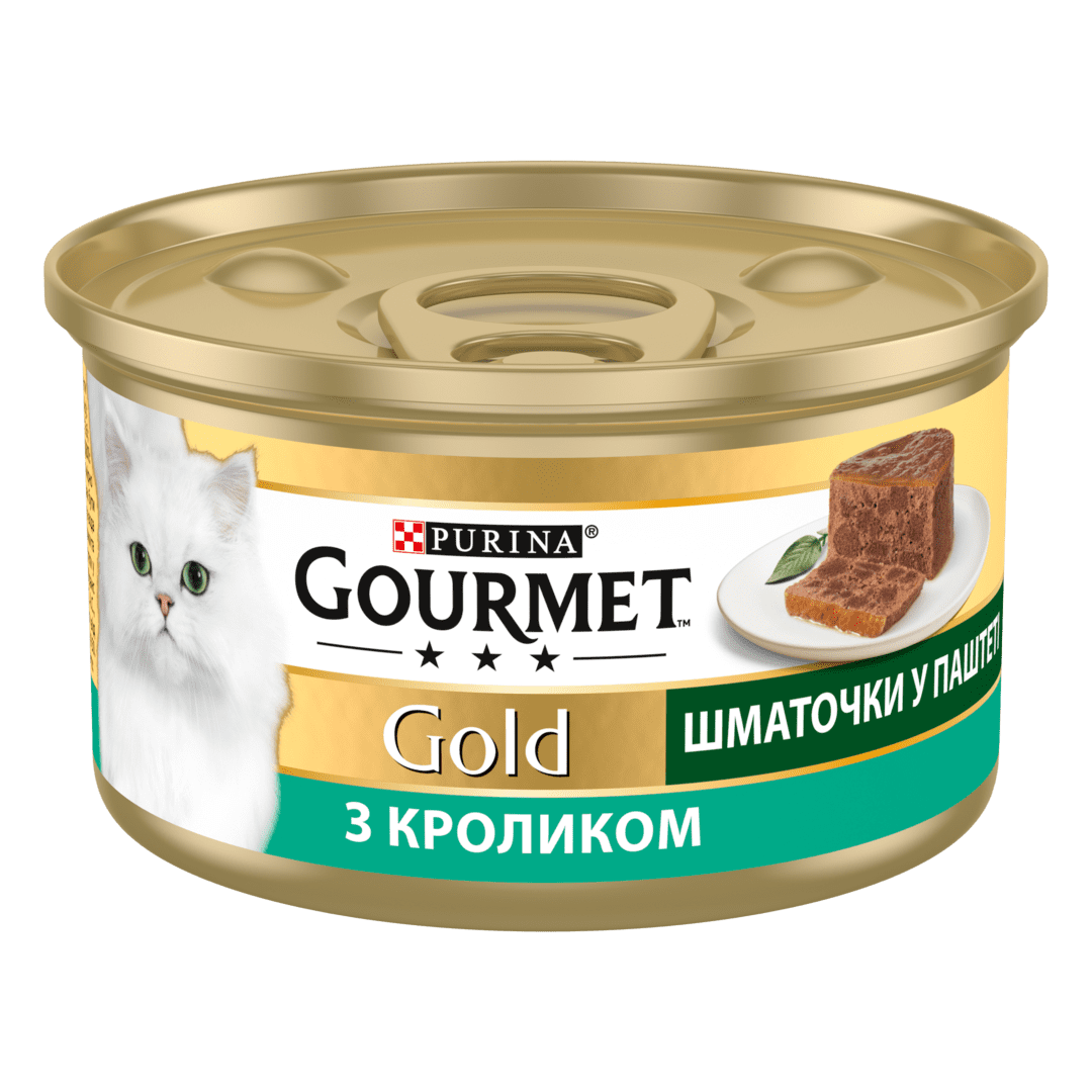 Корм д/котов Gourmet Gold кролик кусочки в паштете 85 гр