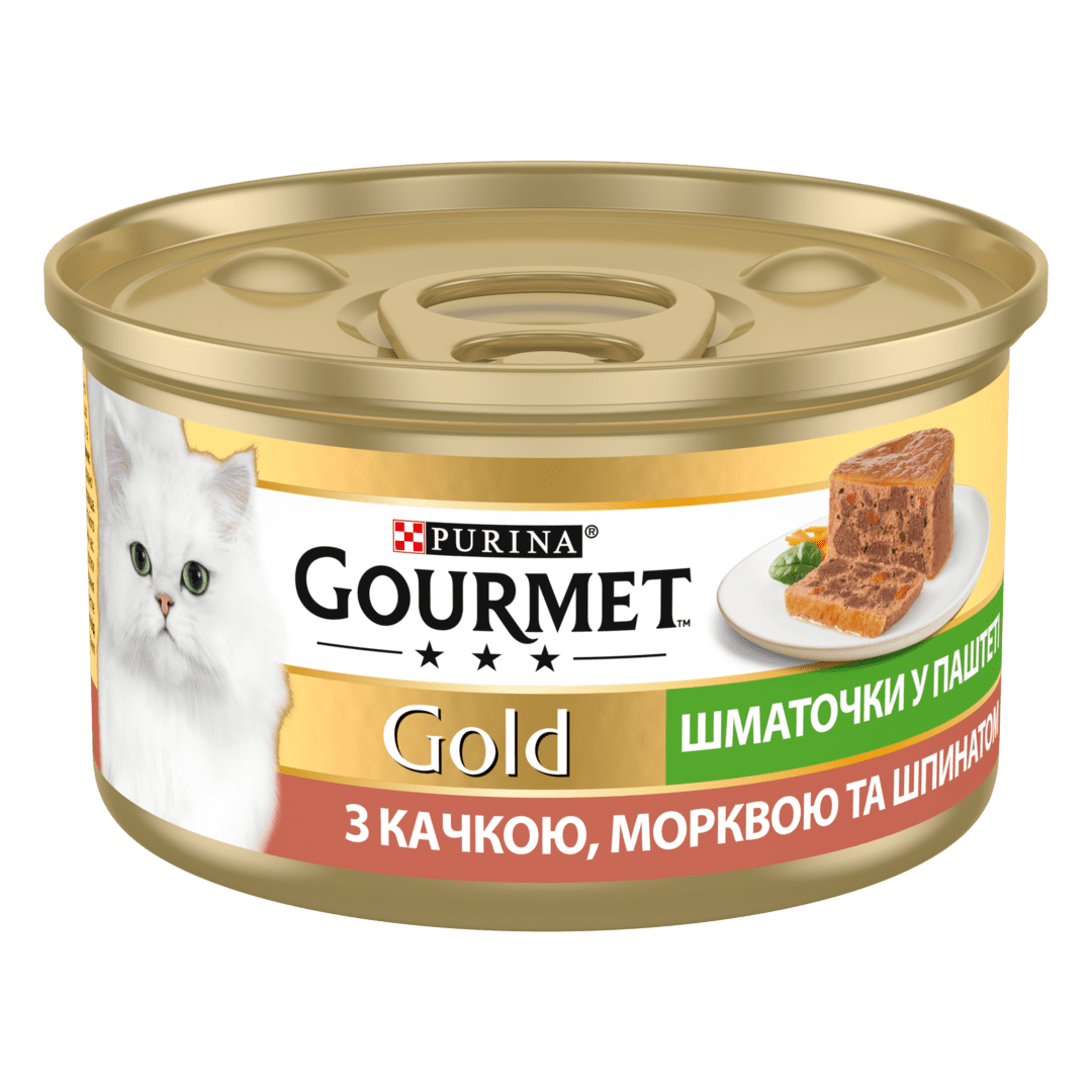 Корм д/кот Gourmet Gold паштет утка-морк-шпин кус.85гр