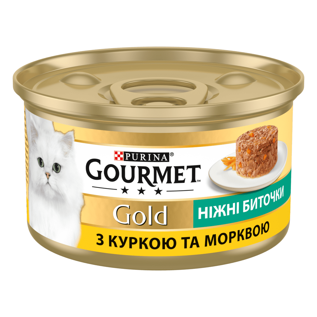 Корм д/котов Gourmet Нежные биточки курица-морковь85гр