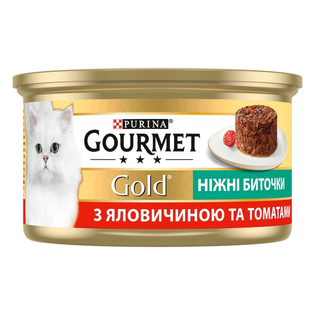 Корм д/котов Gourmet Нежные биточки говядина-томат85гр