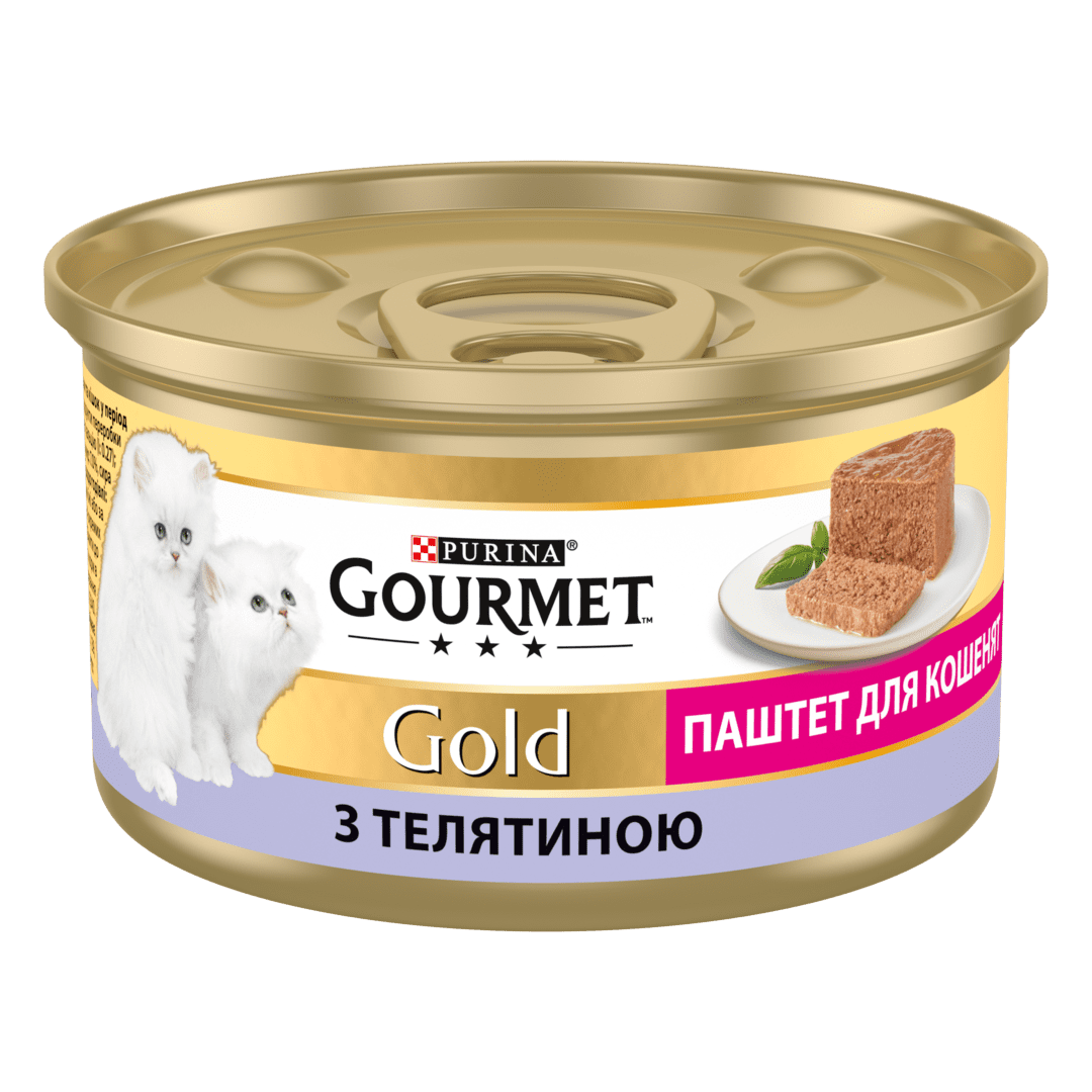 Корм для котят Gourmet Gold с телятиной паштет