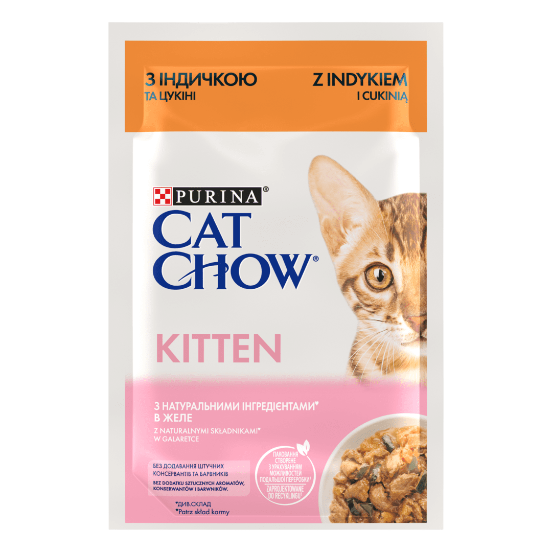 Purina КЕТ ЧАУ для котенок индейка кабачок 85 гр