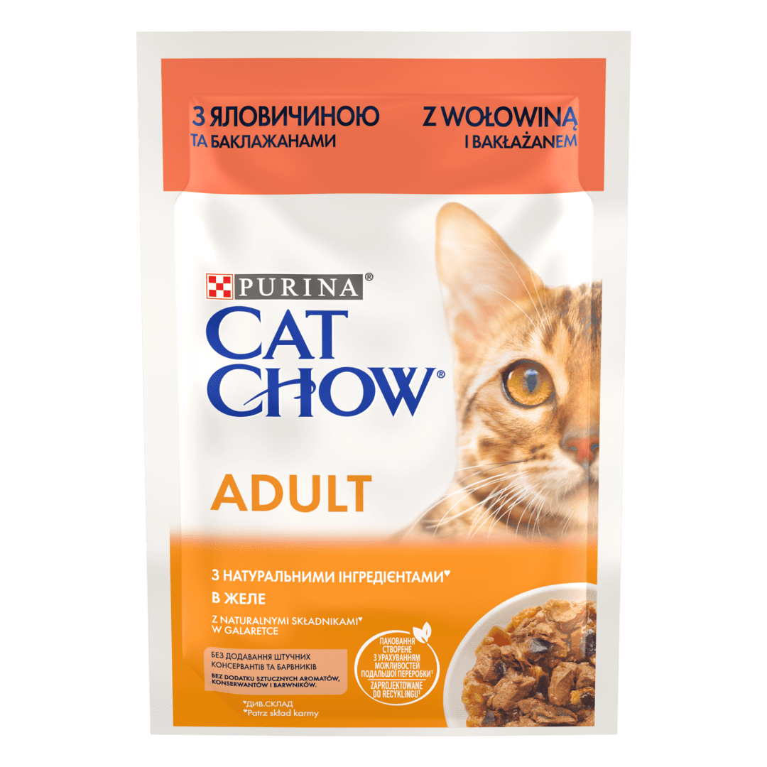 PURINA CAT CHOW ADULT говядина с баклажаном 85 гр