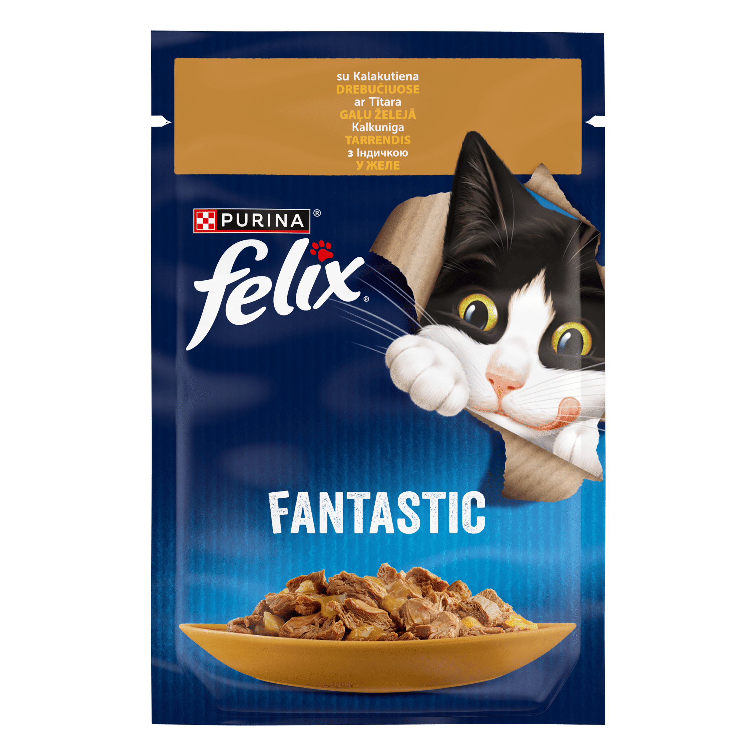 FELIX Fantastic (Фелікс Фантастік). З індичкою. Шматочки у желе. кот 85г