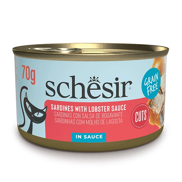 Schesir GrIl САРДИНА З ЛОБСТЕРОМ (Sardines in Lobster) консерви для котів, банка, 70г