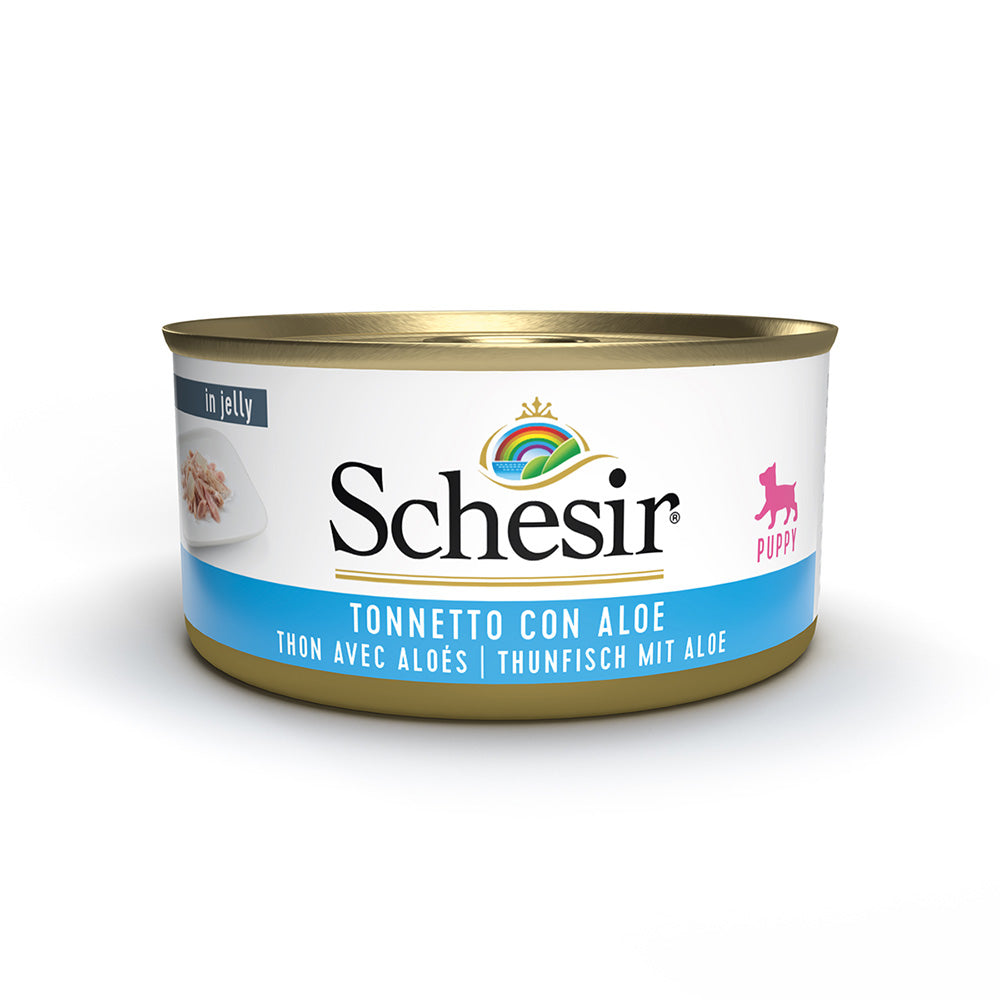Schesir ТУНЕЦЬ з АЛОЕ (Tuna Aloe Puppy) консерви для цуценят. банка, 150 г