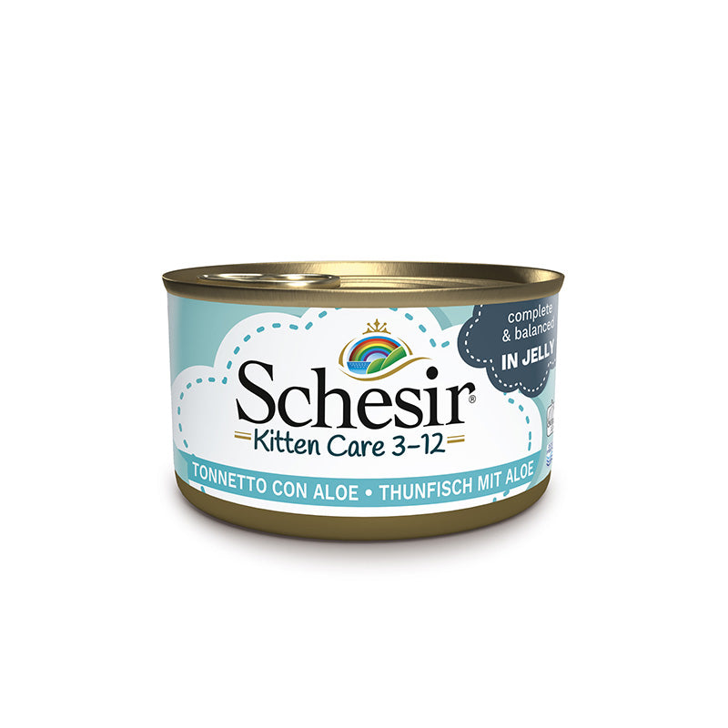 Schesir ТУНЕЦЬ З АЛОЕ (Tuna Aloe Kitten) в желе консерви для кошенят, банка, 85 г