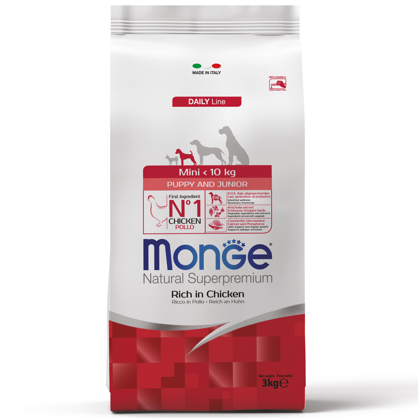 Monge Dog Mini Puppy & Junior курка з рисом 0,8