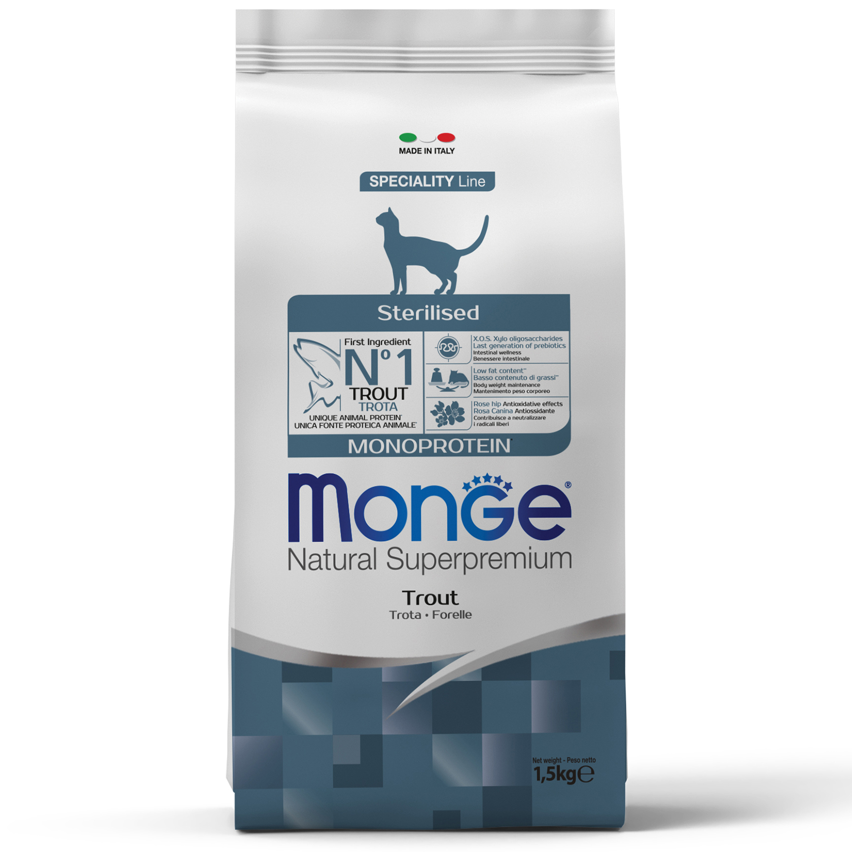 Monge Cat Monoprotein Sterilised с фореллю 0,4