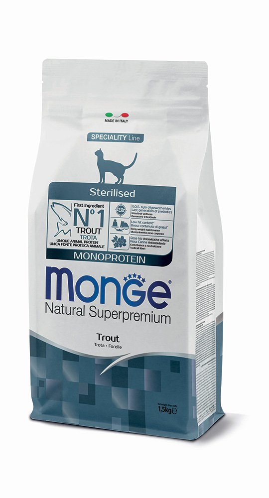 Monge Cat Monoprotein Sterilised с фореллю 1,5
