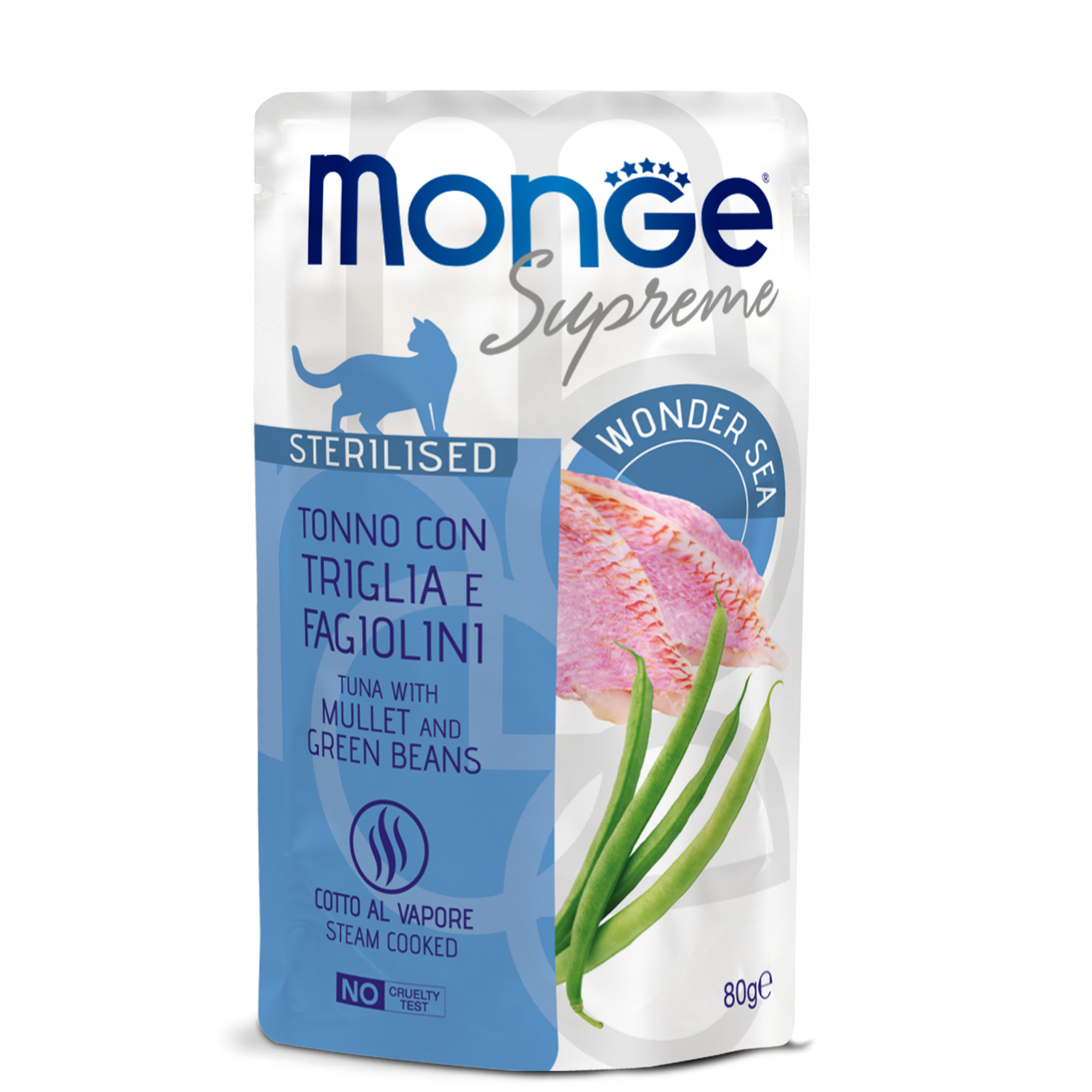 MONGE BUSTER green beans gr. 80 гр корм консервованний для котів