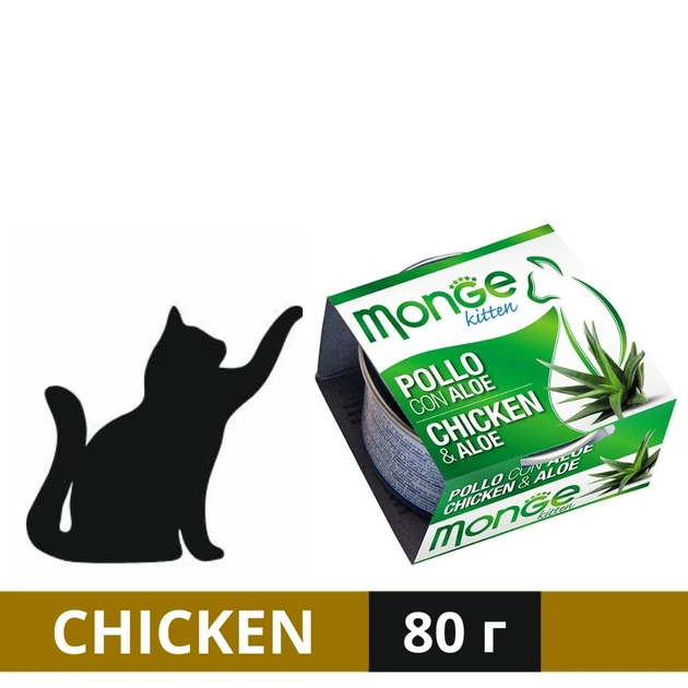 MONGE FRUIT CHICKEN ALOE 80 гр корм для котів