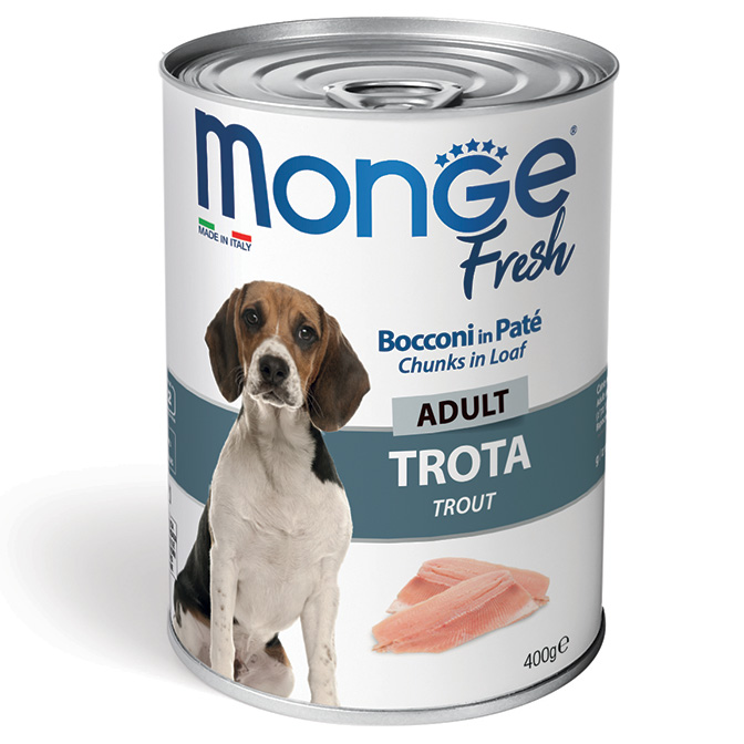 MONGE FRESH ADULT TROUT. корм консервірований для собак 400 гр