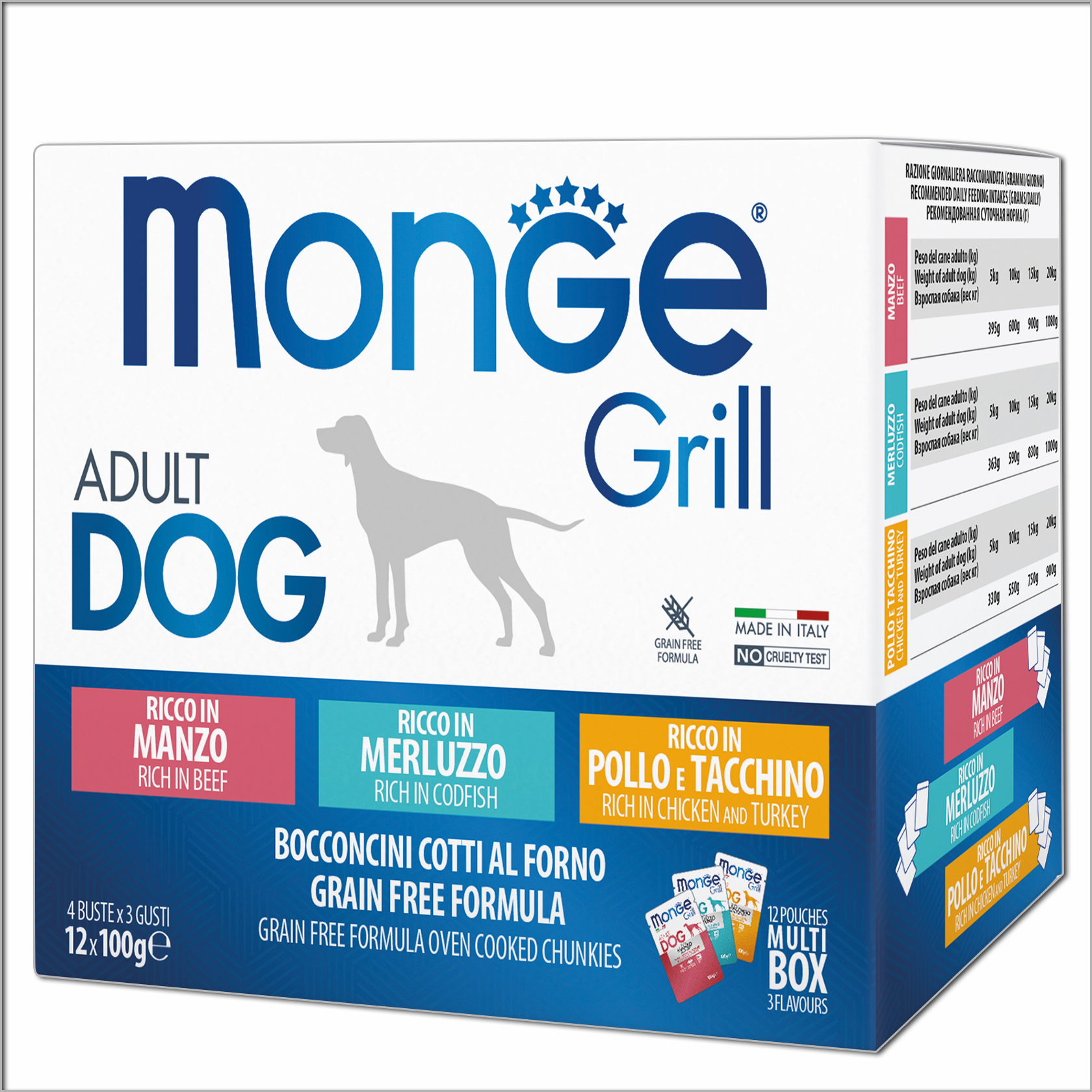 Monge Dog GRILL MIX тріска /індичка з куркою/яловичина 1,2