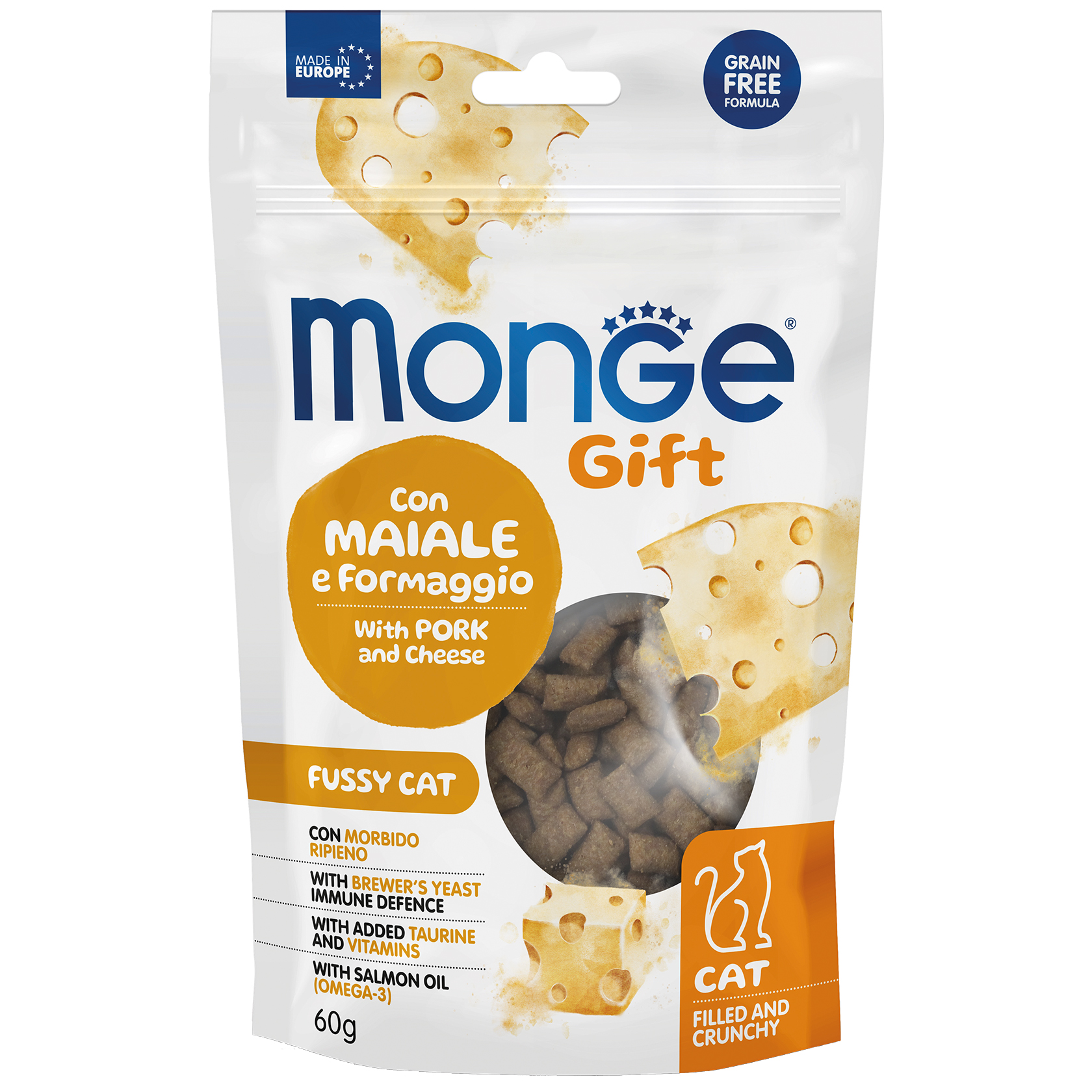 MONGEGIFTC FILL FUSSI свинина ісир 60 гр ласощі для котів