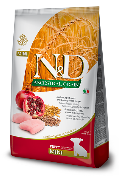Фарміна дог сух N&D Low Grain CHICKEN & POMEGRANATE PUPPY MINI 2,5 kg 21922