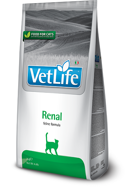 Фарміна кет сух Vet Life Renal дієт. харчування, для підтримки функції нирок, 2 кг 25302