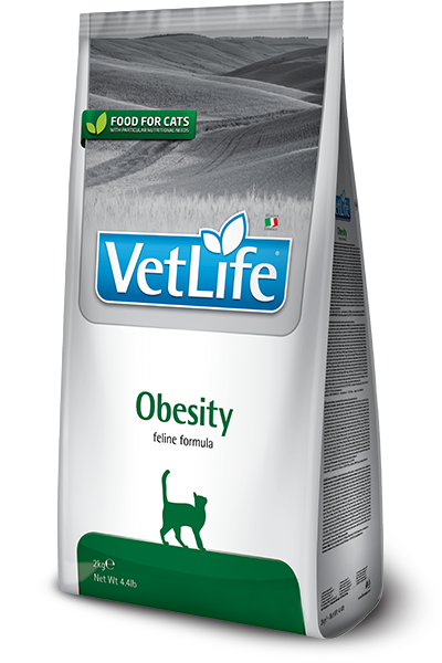 Фарміна кет сух Vet Life Obesity дієт. харчування, для зниження зайвої ваги, 2 кг