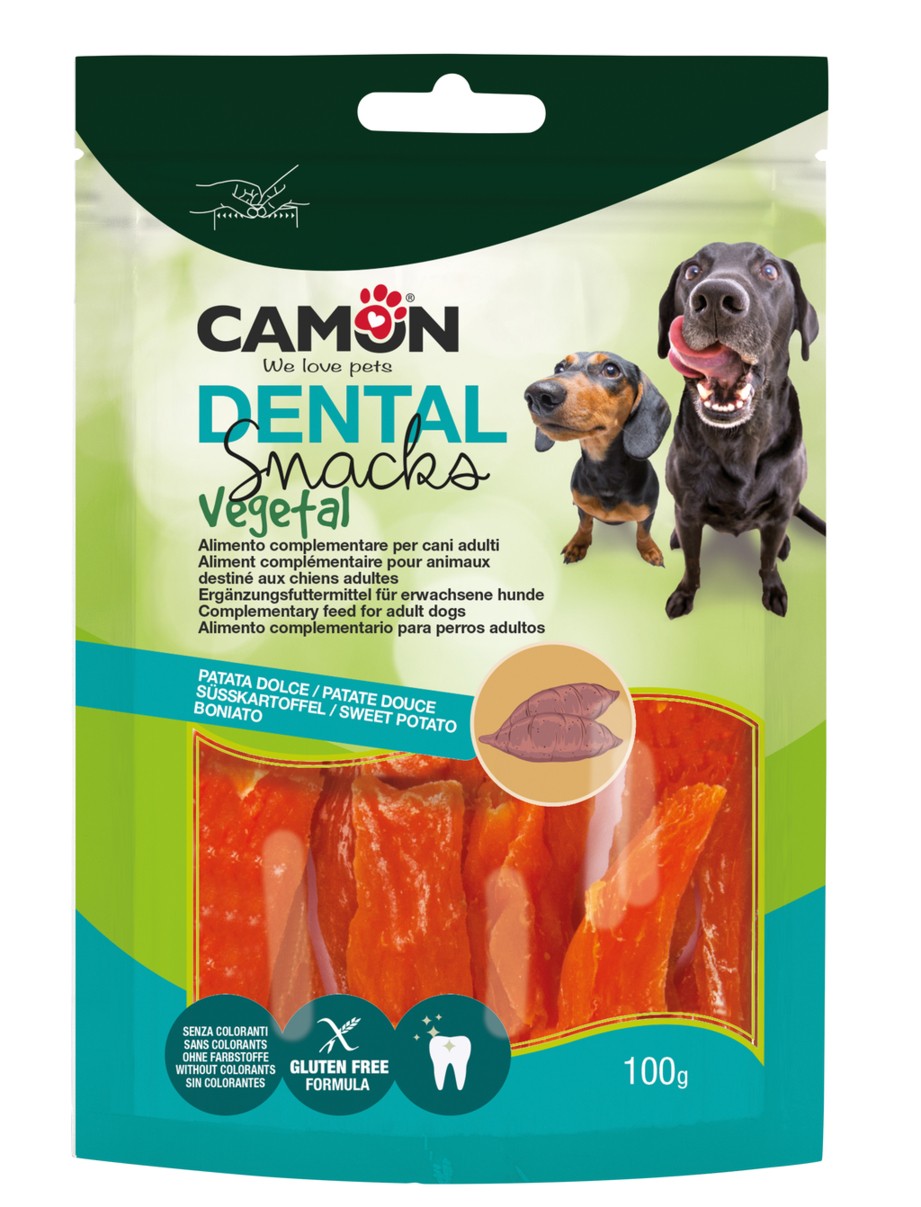 CAMON Ласощі Dental Snak смужки з солодкої картоплі, 100 гр, 4-8 см