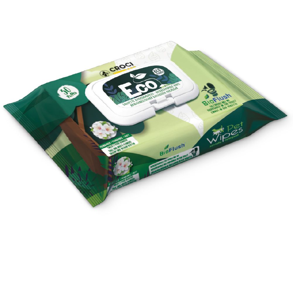 Серветки гігієнічні ECO TALC/FLOWERS(тальк+білі квіти) 30шт / уп