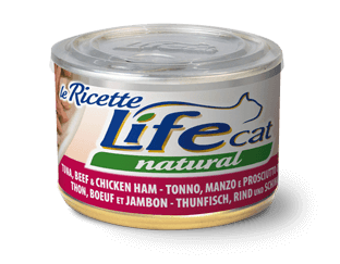 Lifecat "Le Ricette" Тунець з яловичиною та шинкою 150 гр