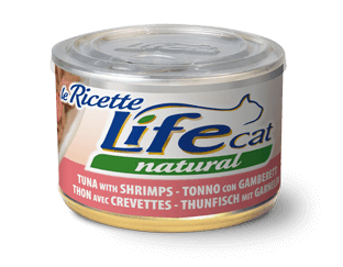 Life cat 150 грам Le Ricette Тунець з креветкою