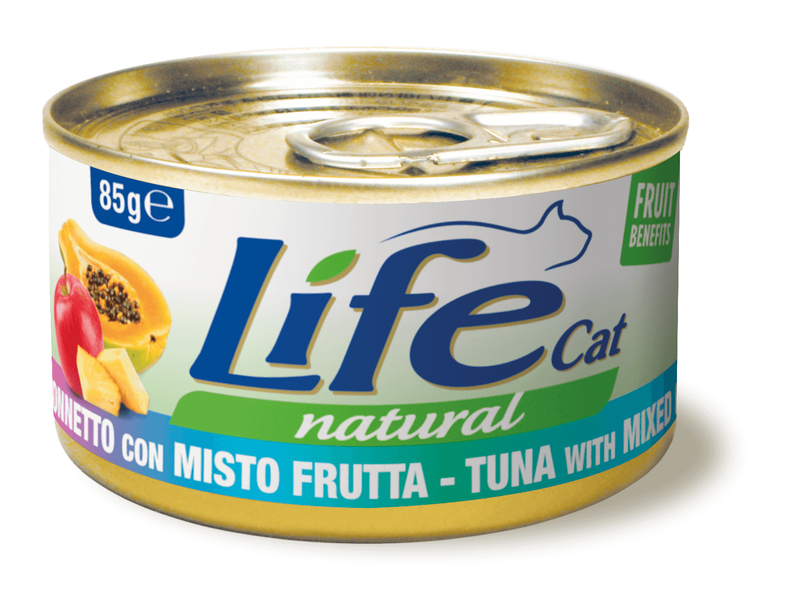 LifeCat natural для котов 85 гр тунцом и фруктовым миксом
