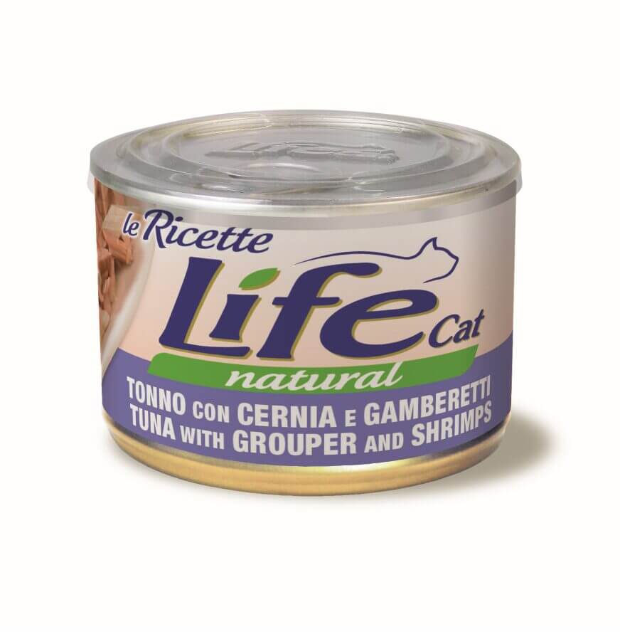 Lifecat "Le Ricette" Тунець з окунем та креветками 150 гр