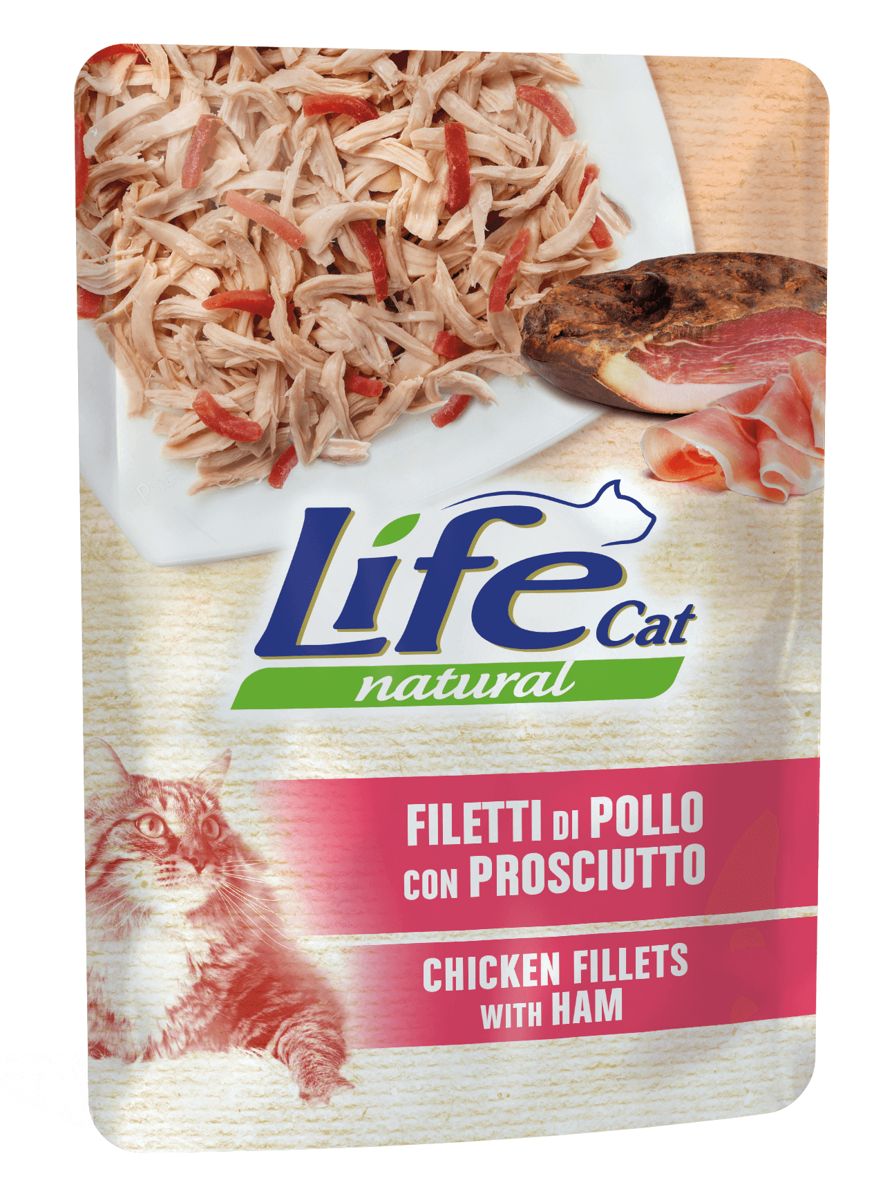 Lifecat 70 грам пауч Куряче філе з шинкою 10138