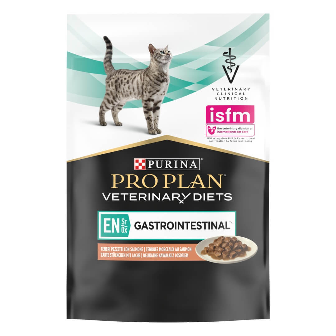 Pro Plan Veterinary Diets EN Gastrointestinal Шматочки в підливі з лососем для котів 85 г