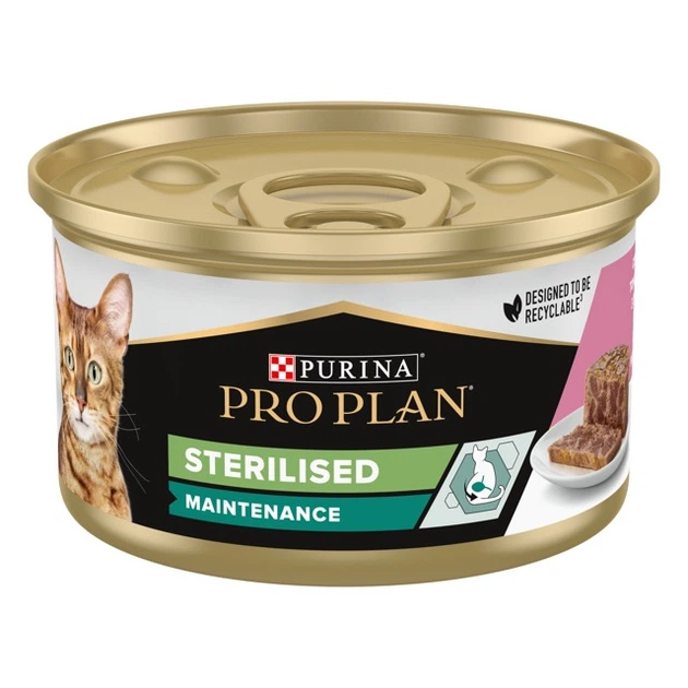 ProPlan Sterilised. З лососем. Для стерилізованих котів. Конс/кот 85г