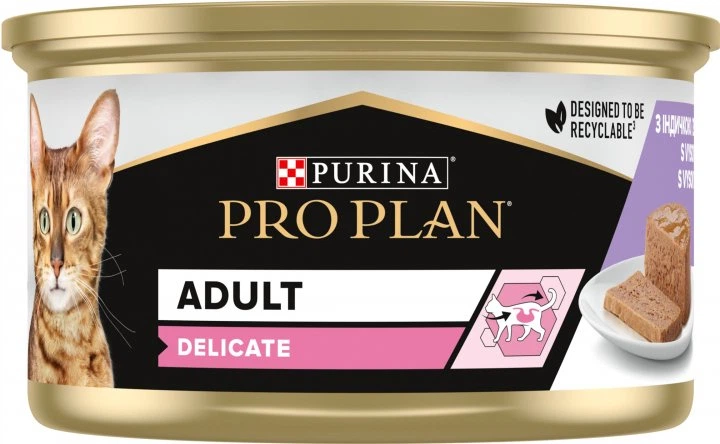 ProPlan Delicate. З індичкою. Конс/кот 85г