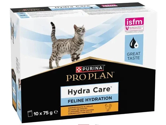 Вологий корм ProPlan Hydra Care для дорослих котів, що сприяє збільшенню споживання рідини та розрідженню сечі, з куркою, 75 г