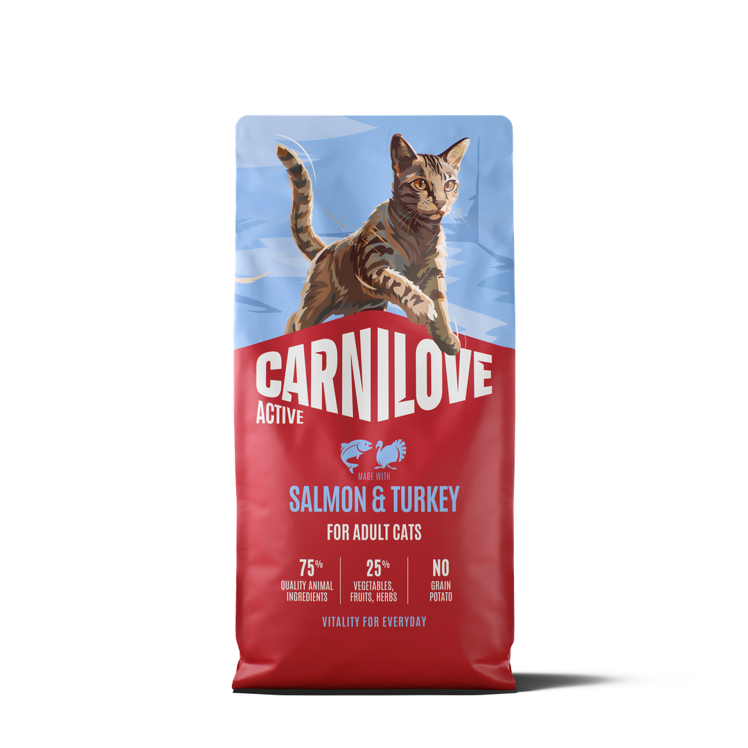 Корм Carnilove сухий для котів з чутливим травленням Кет Сенситів енд Лонг Хеір з лососем 400г арт.170192/512294